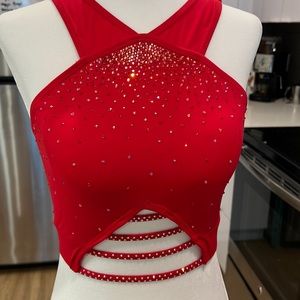 Rhinestones bra top